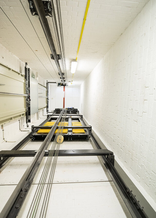 Lift Installation Bournemouth Marritt Highcliff Hotel, traction lift weights