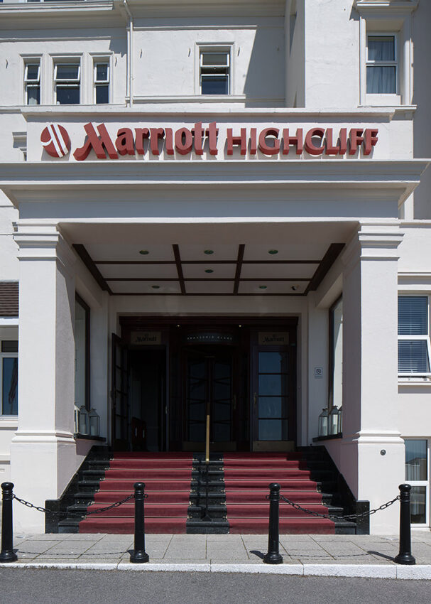 Lift Installation Bournemouth Marritt Highcliff Hotel, main hotel entrance