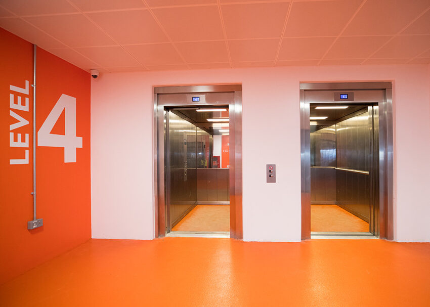 Lift Installation Lincoln Transport Hub for Willmott Dixon, duplex lift car interior