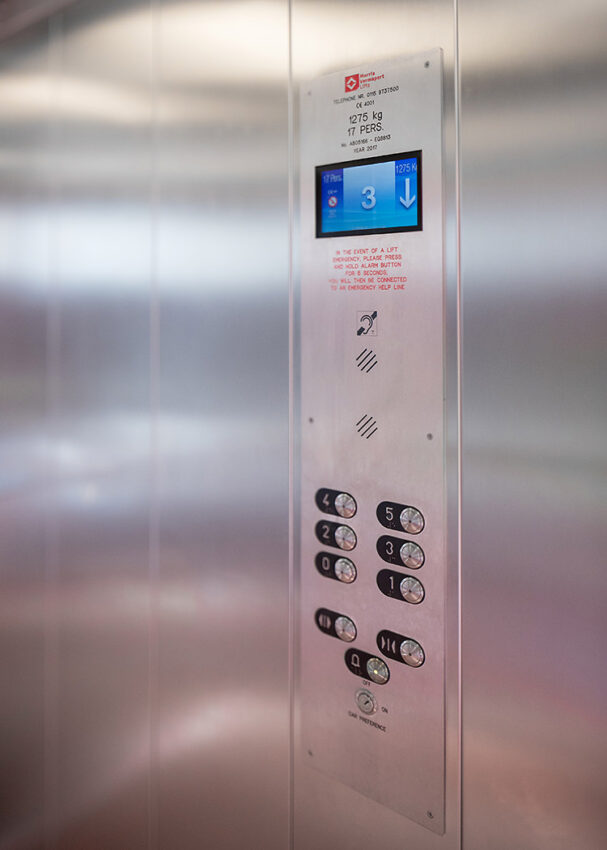 Lift Installation Lincoln Transport Hub for Willmott Dixon, Lift control panel