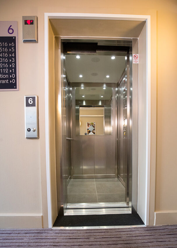 Lift Installation Nottingham Arena Premier Inn, lift interior mirrors