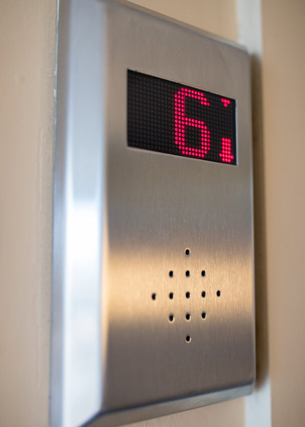 Lift Installation Nottingham Arena Premier Inn, lift floor indicator