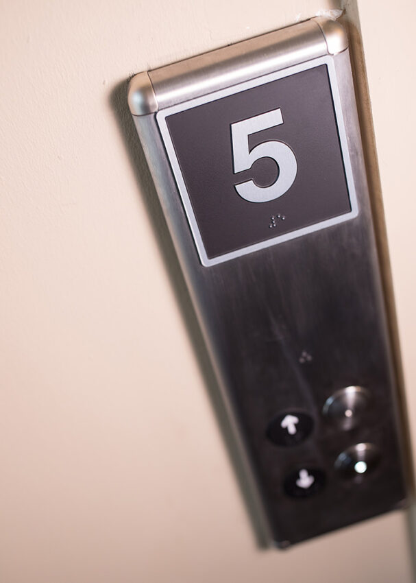 Lift Installation Nottingham Arena Premier Inn, lift call button