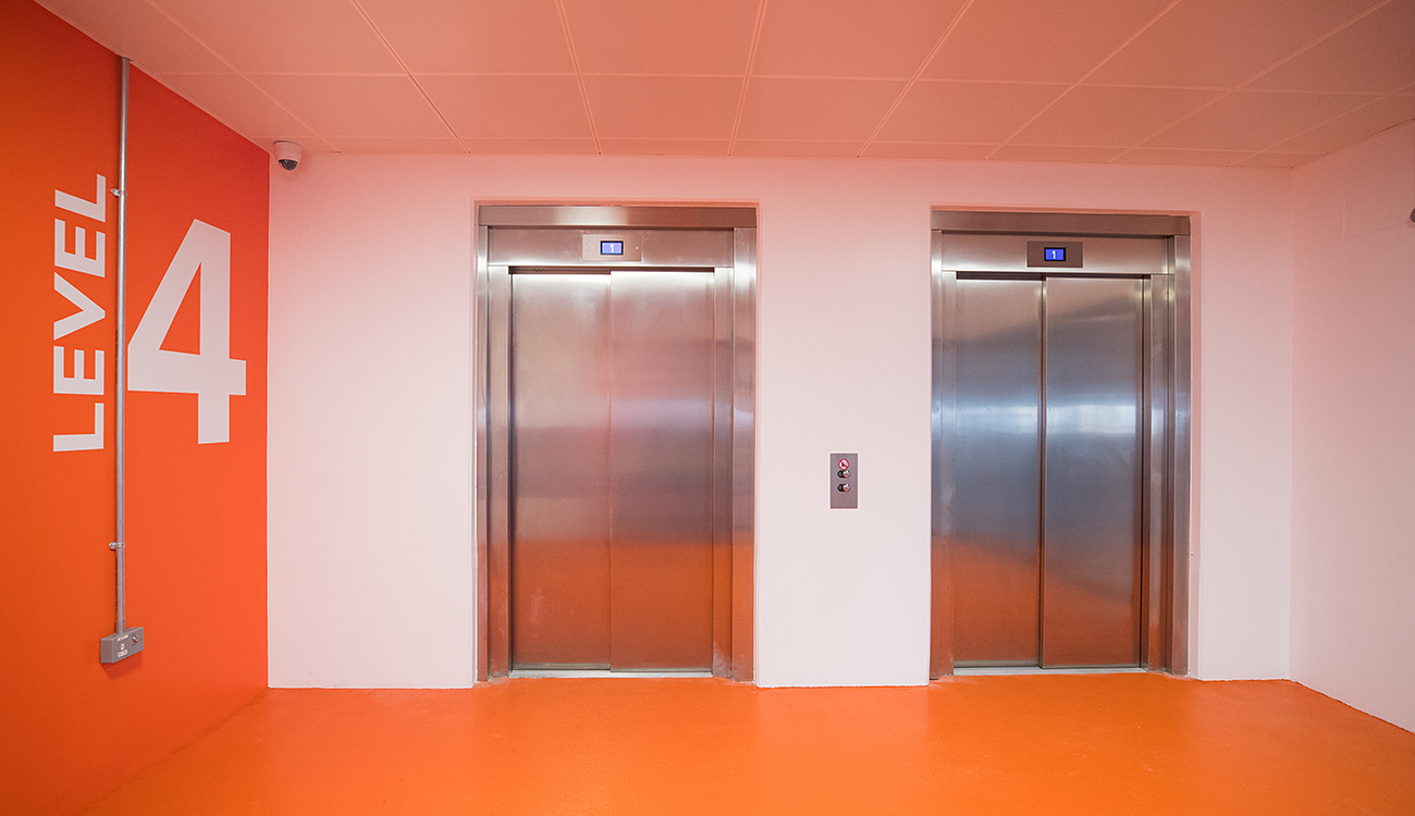 Lift Installation Lincoln Transport Hub, duplex lift entrance