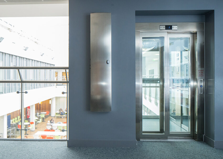 Lift Installation Melton Mowbray, leicestershire, Brooksby Melton College, lift control panel