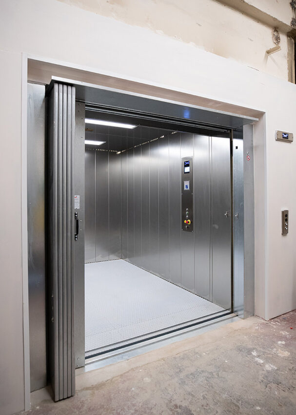 Goods Lift Installation Sheffield for the Britsih Heart Foundation, goods lift interior