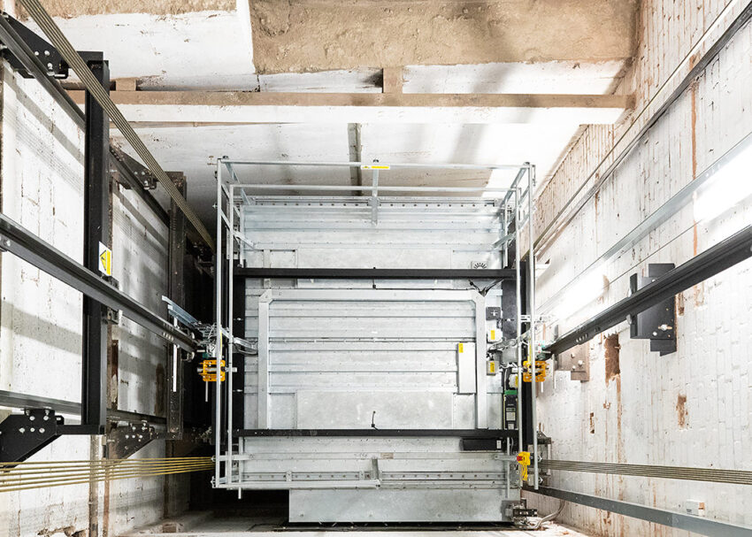 Goods Lift Installation Sheffield for the Britsih Heart Foundation, lift car