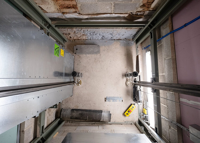 Lift Replacement at Nanpanton Hall loughborough lift shaft pit