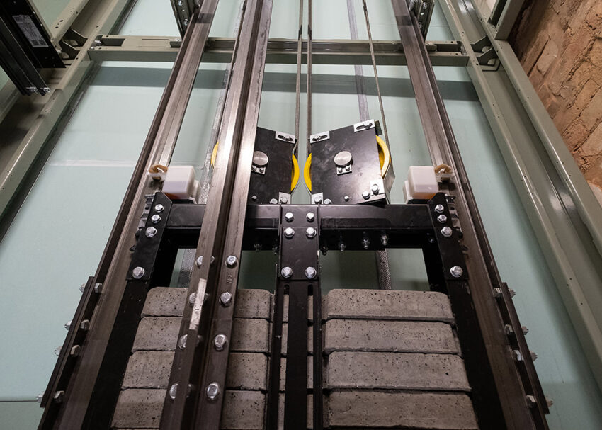 Lift Replacement at Nanpanton Hall loughborough traction lift pully
