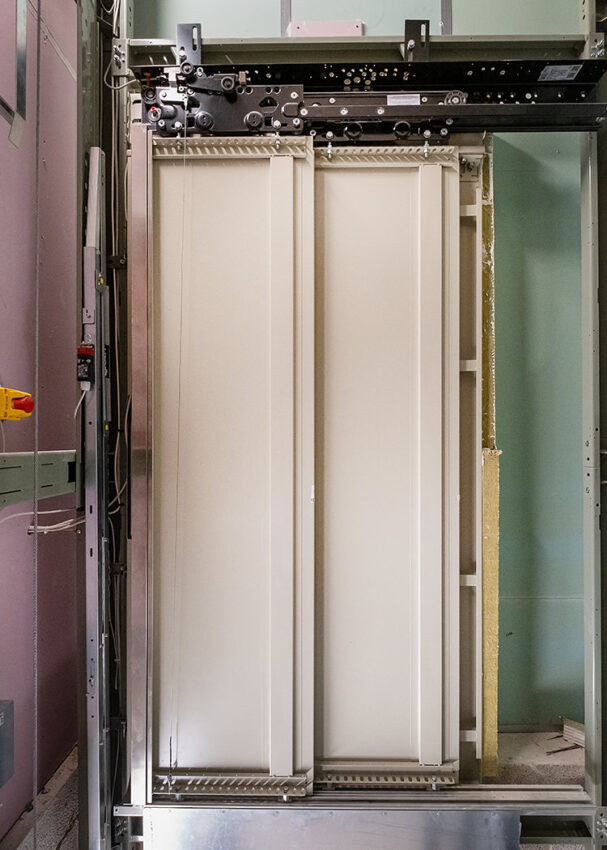 Lift Replacement at Nanpanton Hall loughborough wedding venue, lift shaft doors