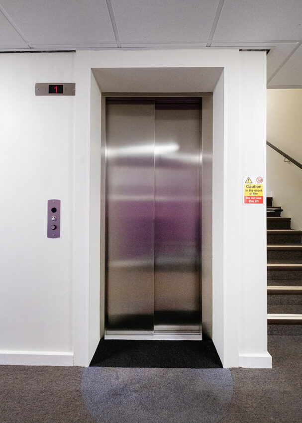 Lift Installation for Anchor Housing at Sundell Court Stockton-on-Tees, lift doors