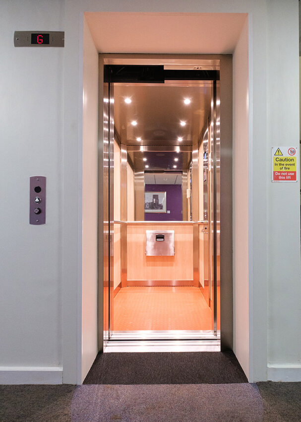 Lift Installation for Anchor Housing at Sundell Court Stockton-on-Tees, lift interior
