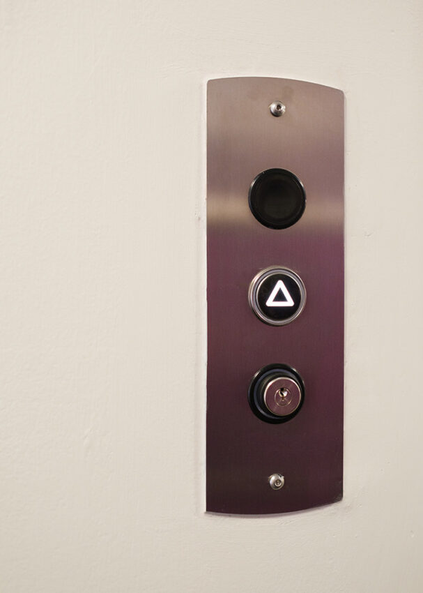Lift Installation for Anchor Housing at Sundell Court Stockton-on-Tees, llanding pushes