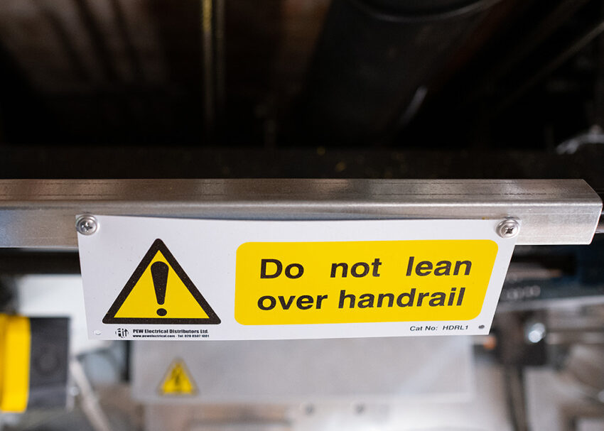 Lift Installation for Anchor Housing at Sundell Court Stockton-on-Tees, lift safety sign