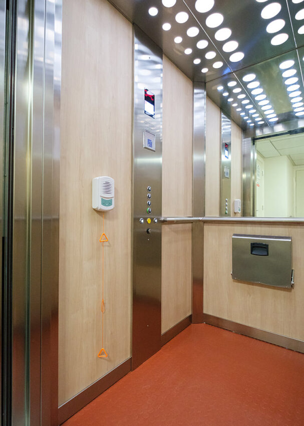 Lift Installation Lancashire for Anchor Hanover housing at Turney Crook Mews lift interior mirror