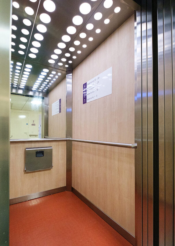 Lift Installation Lancashire for Anchor Hanover housing at Turney Crook Mews lift interior