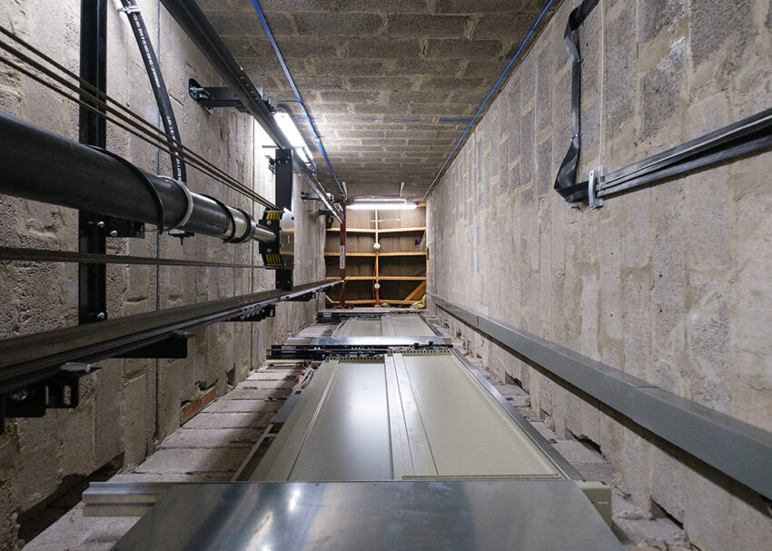 Lift Installation Lancashire for Anchor Hanover housing at Turney Crook Mews Lift Shaft