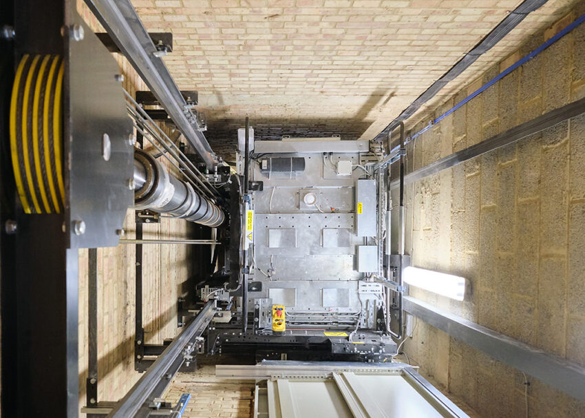Lift Installation in Slough Berkshire for Anchor Housing at Lilac Court Lift car top