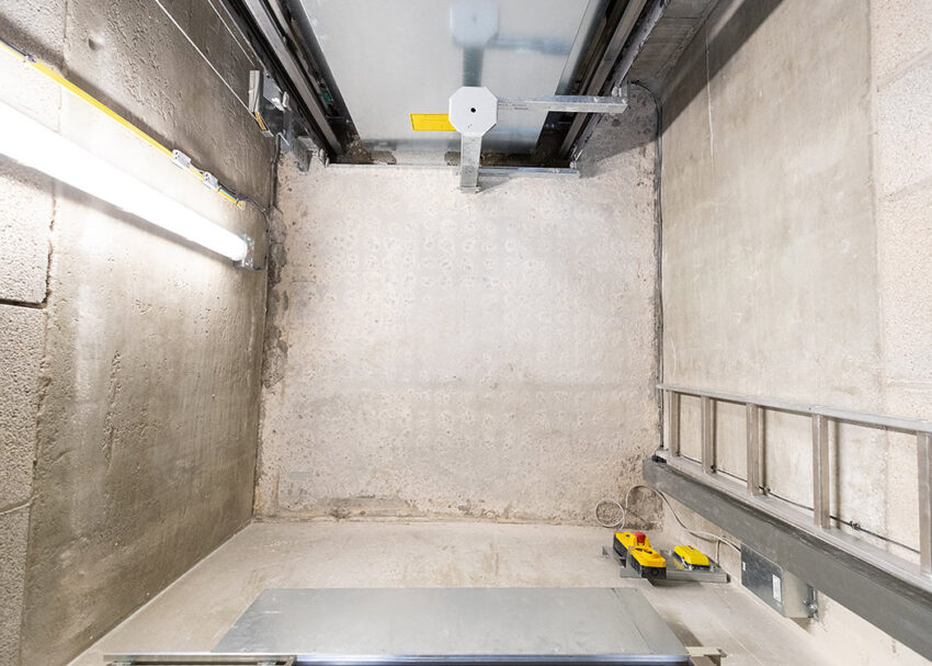 Lift Installation derbyshire for Boyes Department store matlock, lift pit