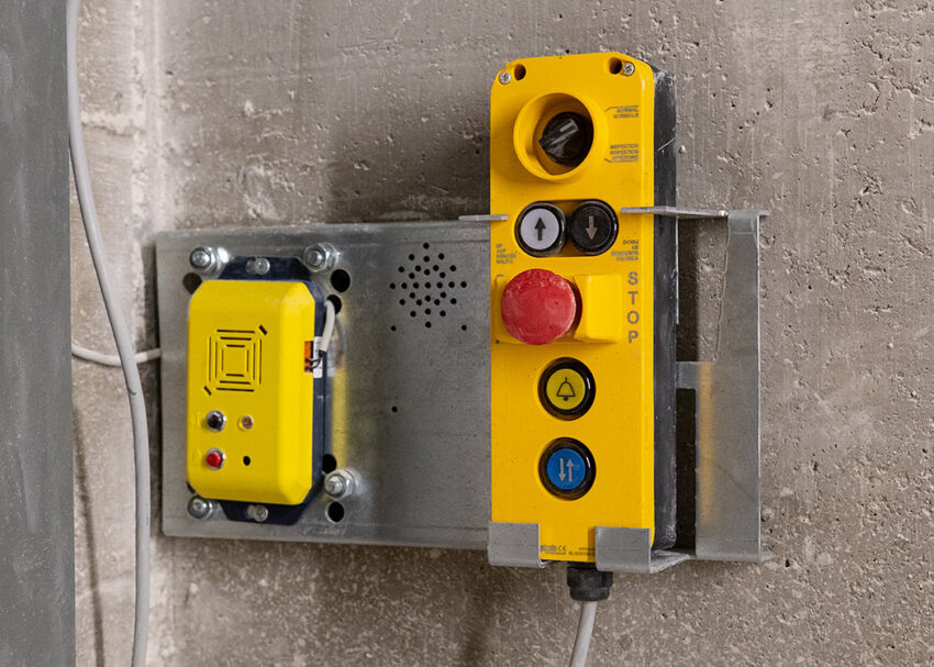 Lift Installation derbyshire for Boyes Department store matlock, lift emergency stop