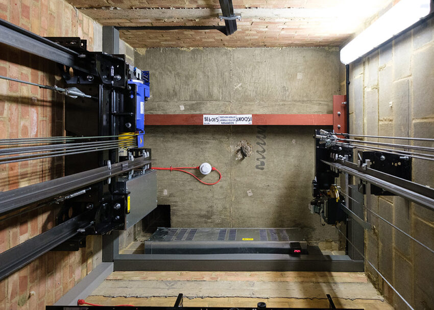 Lift Installation Cambridgeshire at st Neots Library, lift motor