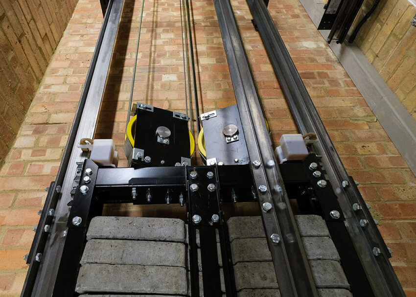 Lift Installation Cambridgeshire at St Neots Library, lift pully wheel