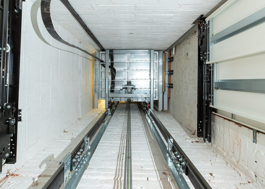 Home Lift Installation at Car Colston Hall Stud, lift trailing cables