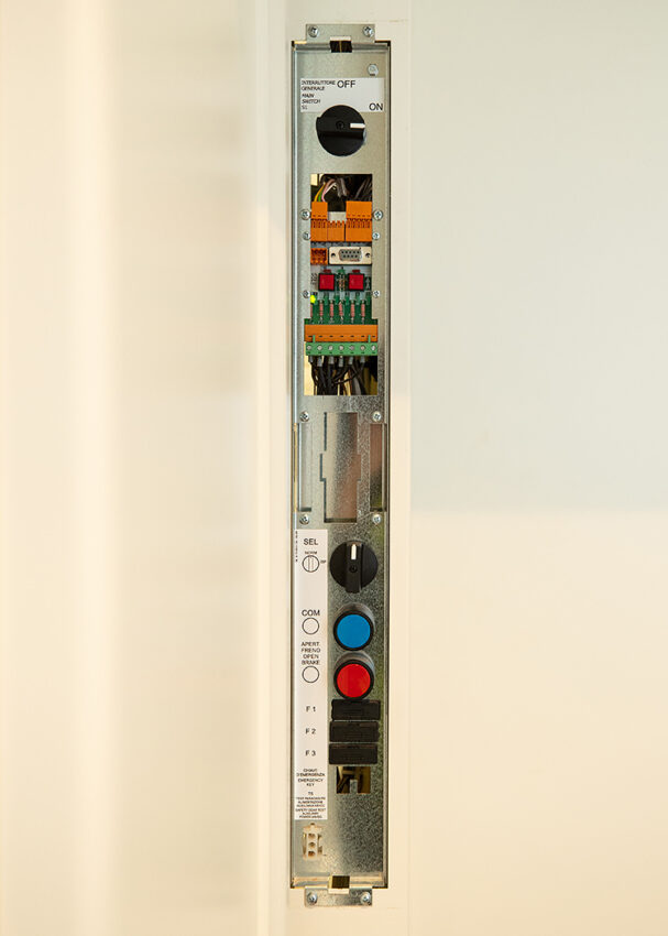 Home Lift Installation at Car Colston Hall Stud, lift control panel