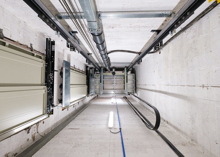 Lift Installation Chillcot gardens Telford by MV Lifts, lift shaft