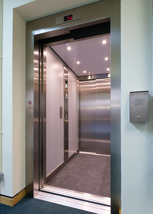 Lift Replacement Cambridge ely library, lift interior