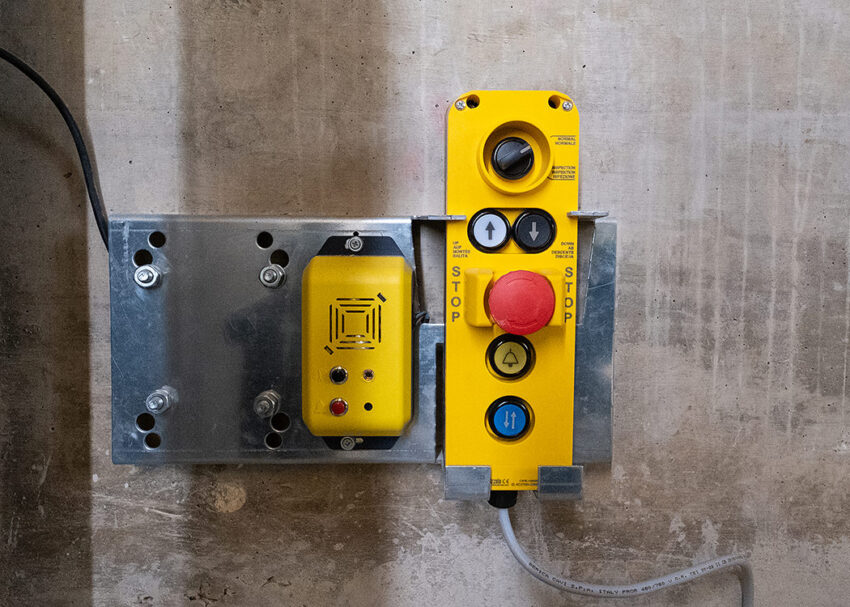 Lift Installation for kier construction at Histon and Impington primary school, lift car control