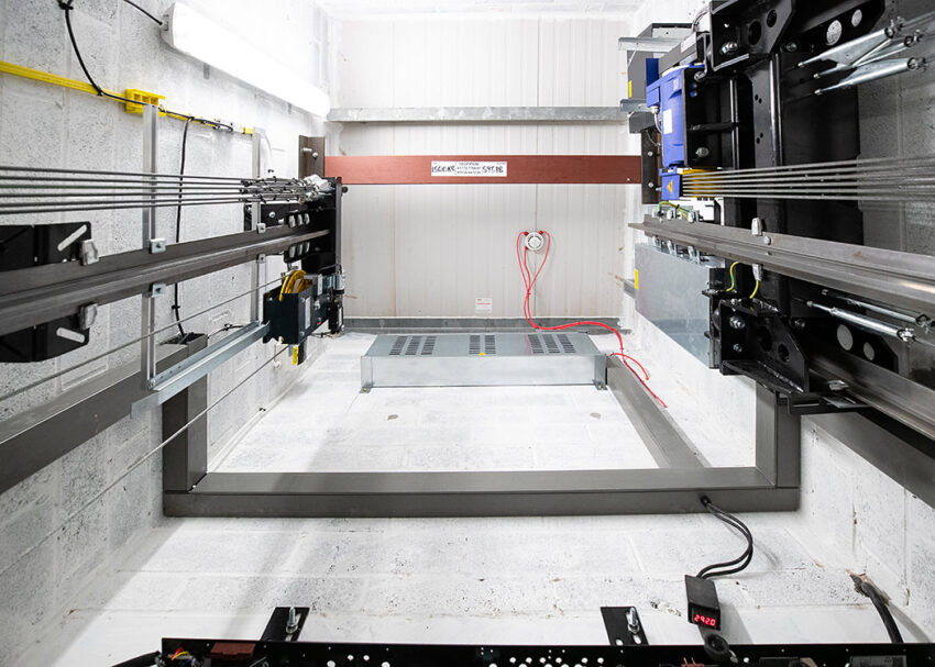 Lift Installation Loughborough University at Rolls Royce University Technology Centre (UTC), lift smoke alarm