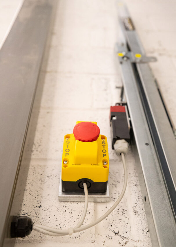 Lift Installation Loughborough University at Rolls Royce University Technology Centre (UTC), lift stop button