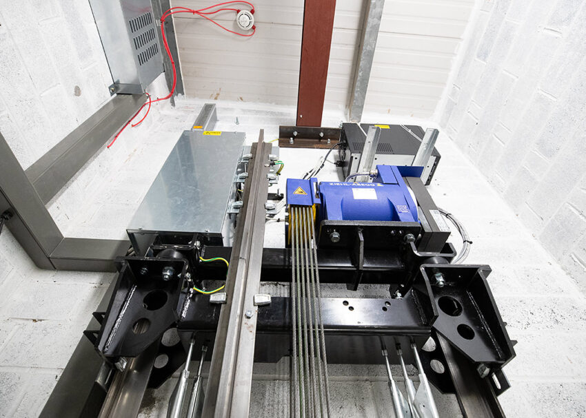Lift Installation Loughborough University at Rolls Royce University Technology Centre (UTC), lift motor
