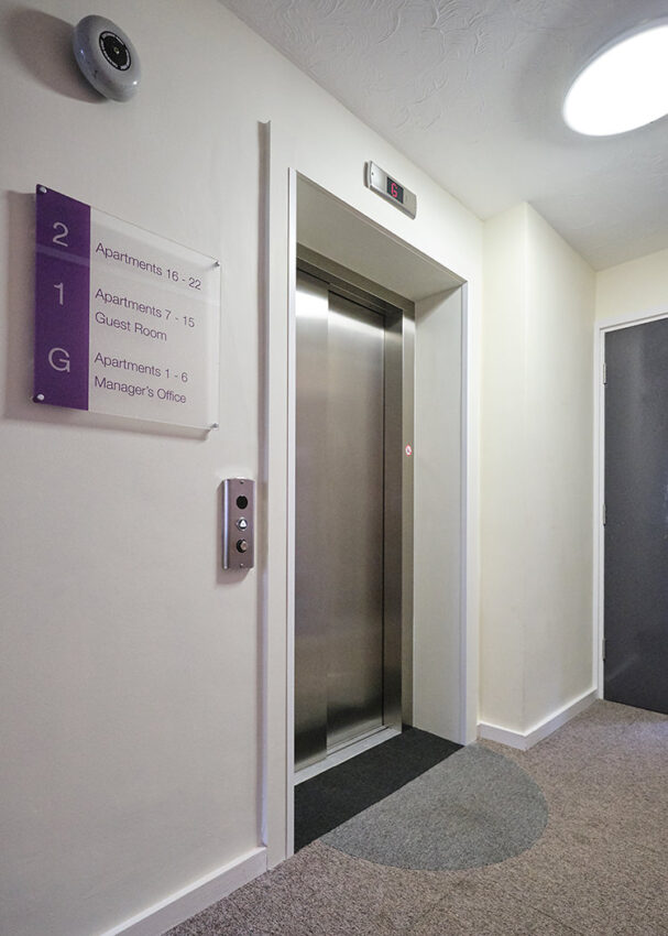 Lift Installation for anchor housing at queen elizabeth court, yorkshire