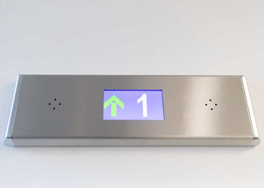 Lift Replacement at the University of Derby , lift floor indicator