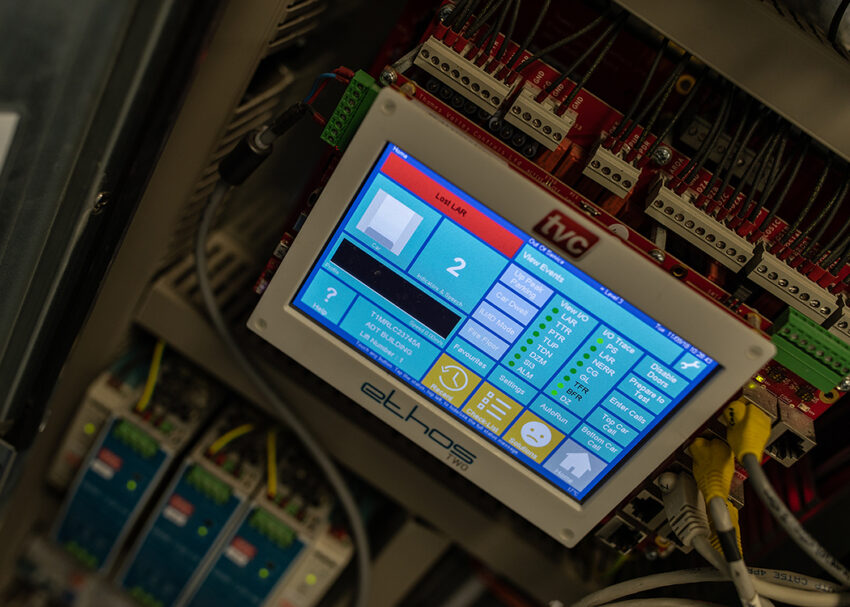 Lift Replacement at the University of Derby , lift control