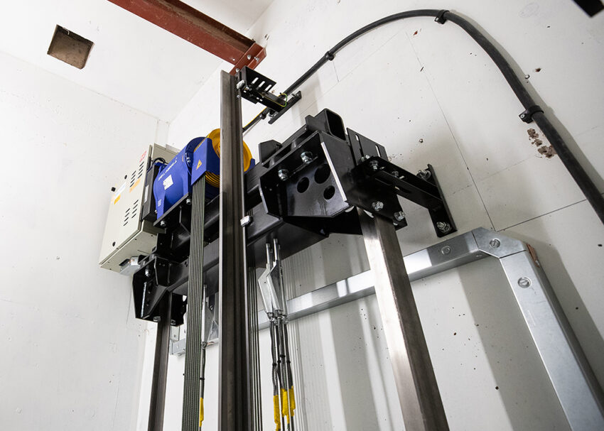 Lift Replacement at the University of Derby , lift motor