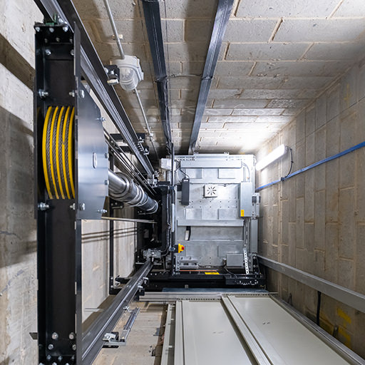 MV Lifts hydraulic Lift installation for anchor Hanover housing