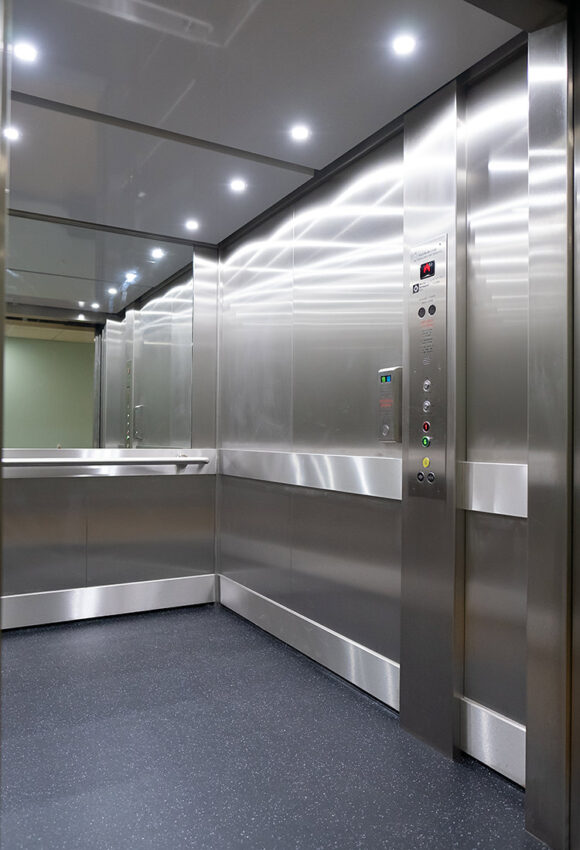 lift modernisation at derby royal hospital by MV Lifts