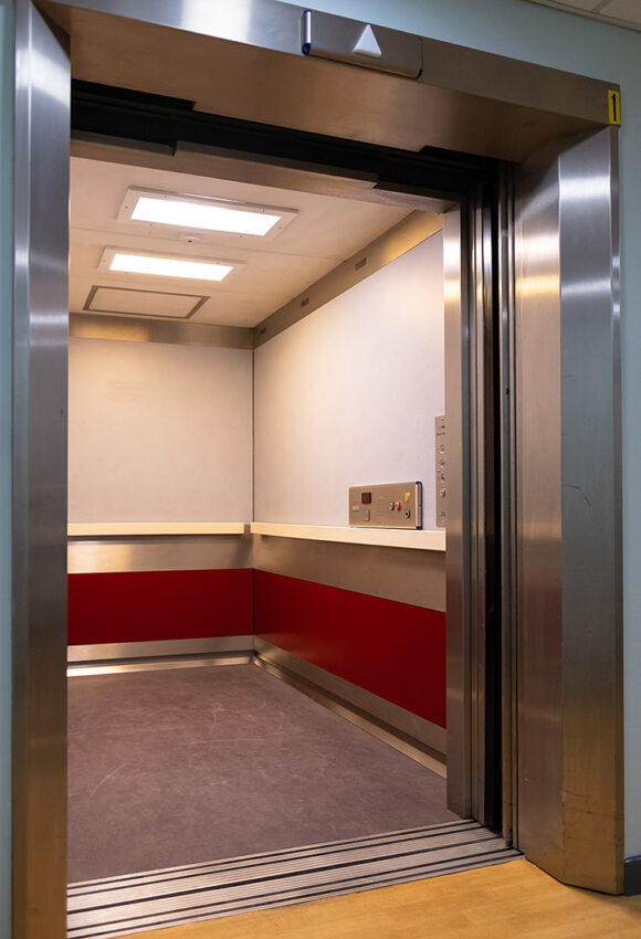 lift modernisation at derby royal hospital by MV Lifts
