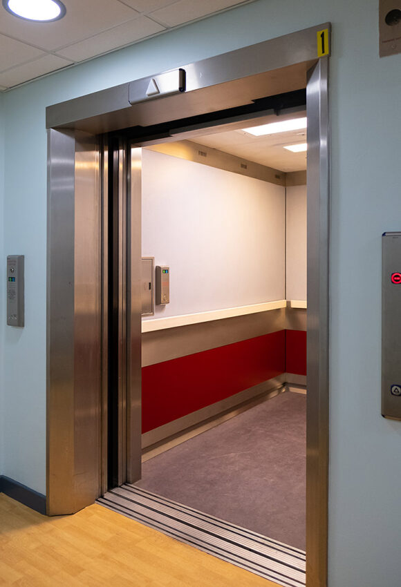 lift modernisation at derby royal hospital by MV Lifts