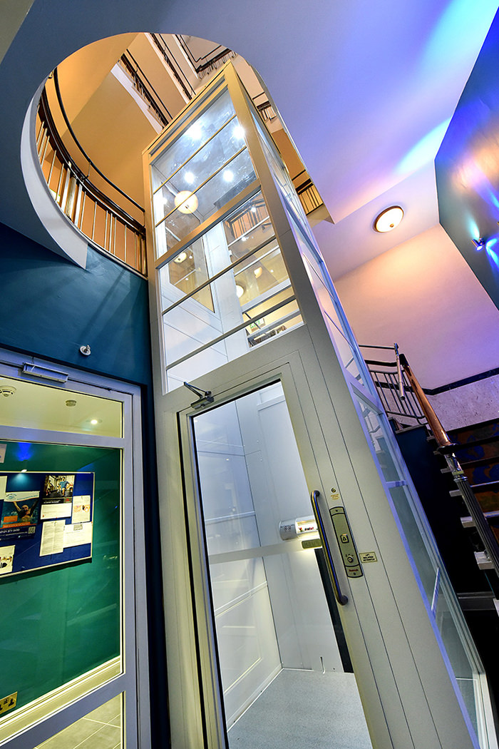 Platform lift allowing wheelchair access around the home