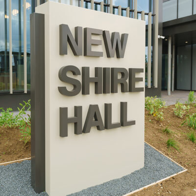ALconbury civic hub ecocell evacuation lift installation by M V Lifts