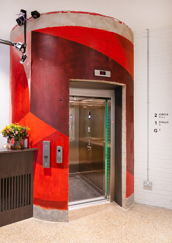 Donmar Warehouse Theatre Covent Garden lift installation MV Lifts