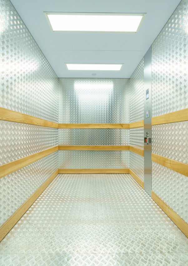 goods lift installation at merry hill shopping centre by MV Lifts