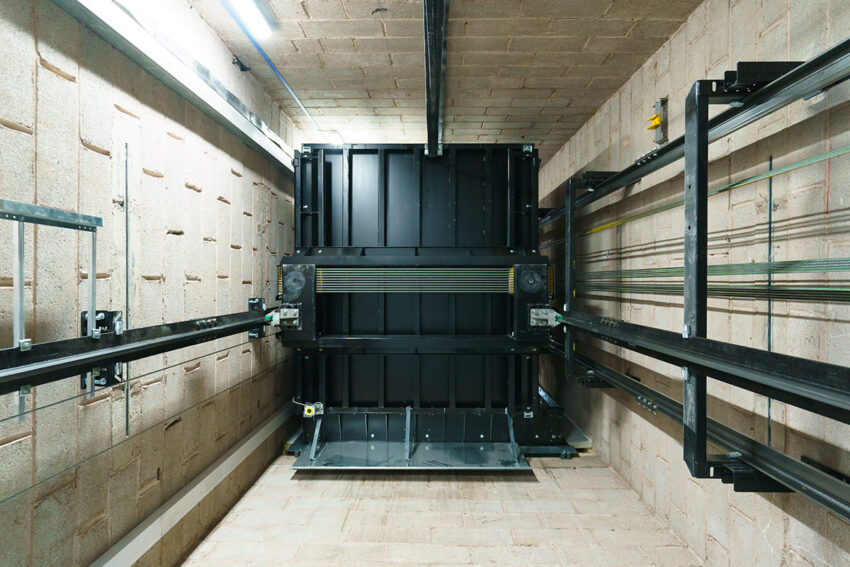 goods lift installation at merry hill shopping centre by MV Lifts