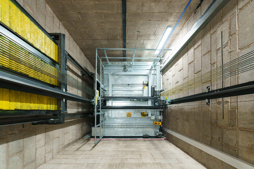 goods lift installation at merry hill shopping centre by MV Lifts