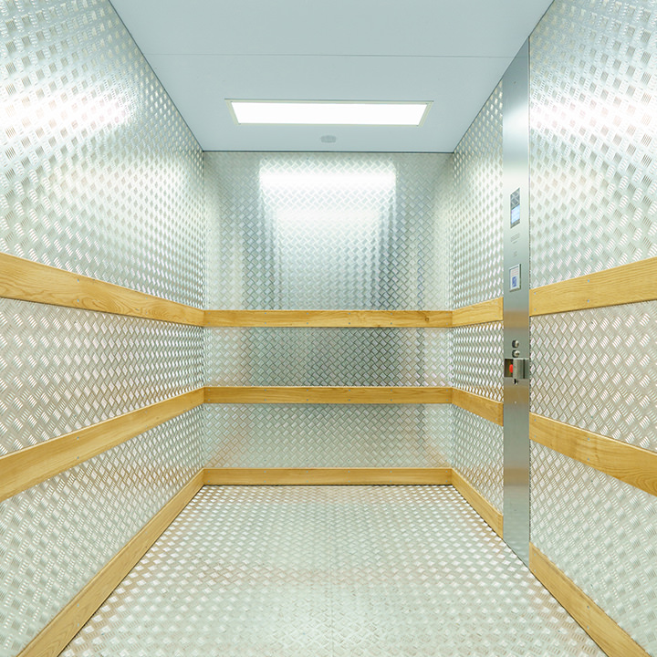 goods lift installation at merry hill shopping centre by MV Lifts