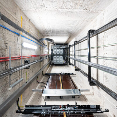 Lift SHaft at Lift Installation wales, national museum cardiff